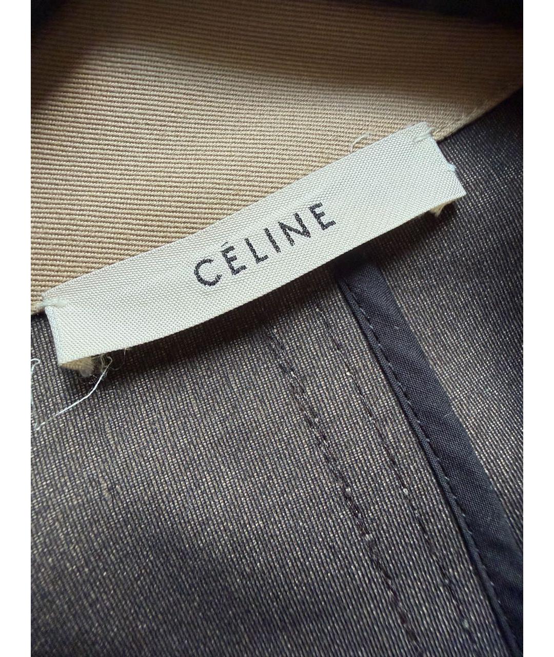 CELINE Бежевый хлопковый тренч/плащ, фото 5