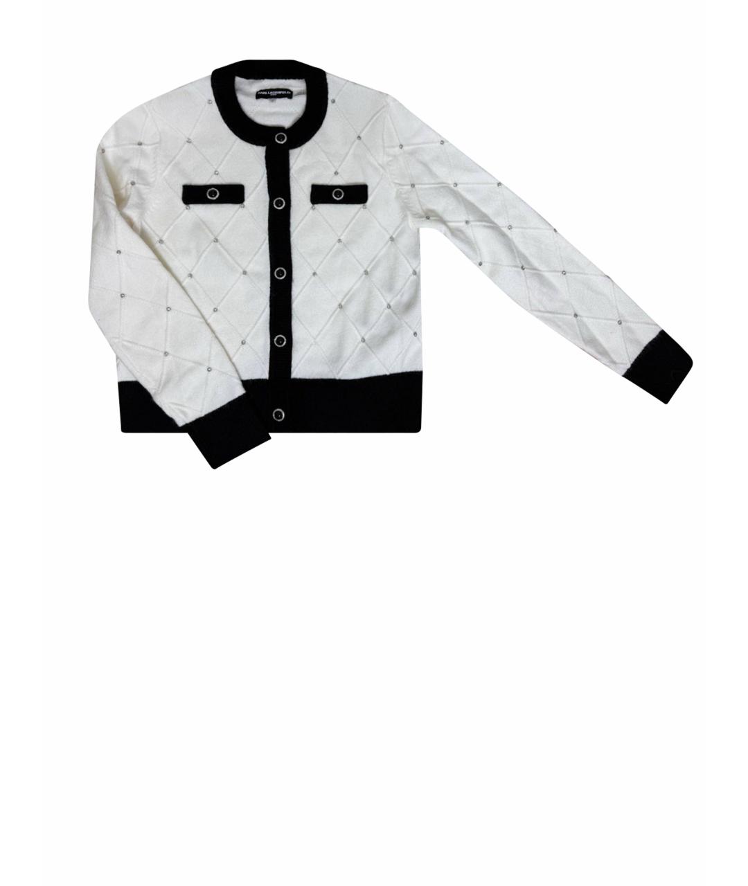 KARL LAGERFELD Белый хлопковый кардиган, фото 1