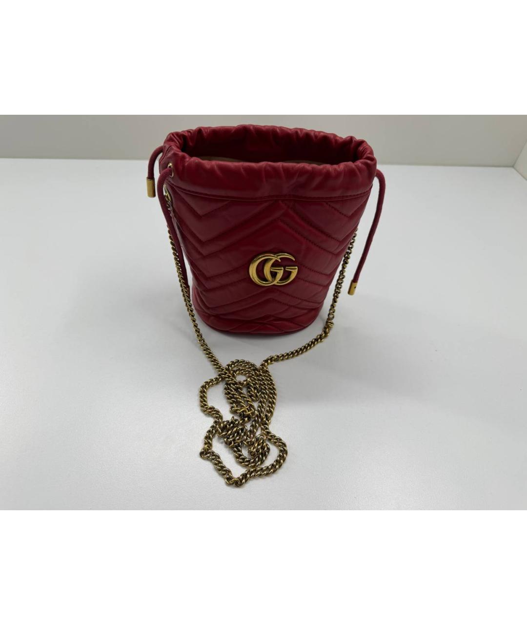 GUCCI Красная кожаная сумка через плечо, фото 3