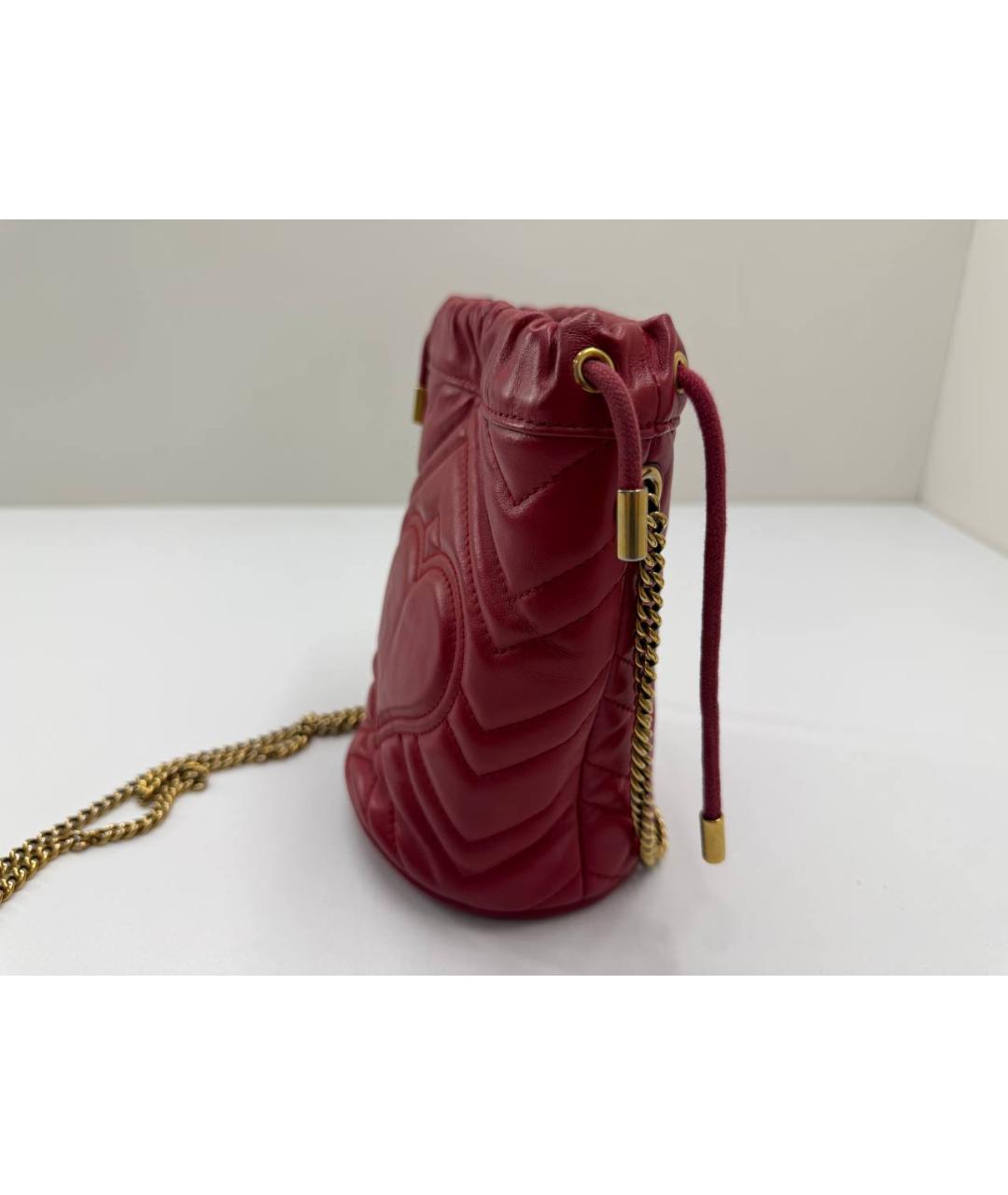 GUCCI Красная кожаная сумка через плечо, фото 7