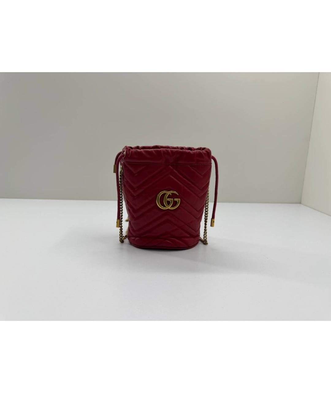 GUCCI Красная кожаная сумка через плечо, фото 10