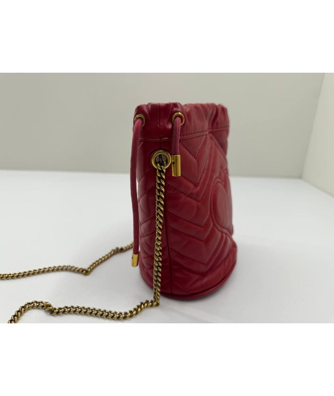 GUCCI Красная кожаная сумка через плечо, фото 6