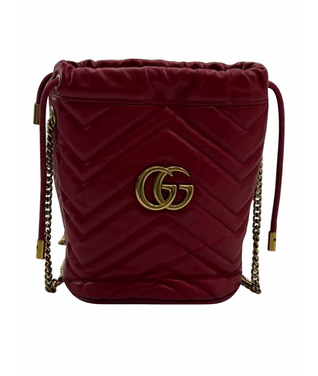 GUCCI Красная кожаная сумка через плечо, фото 1