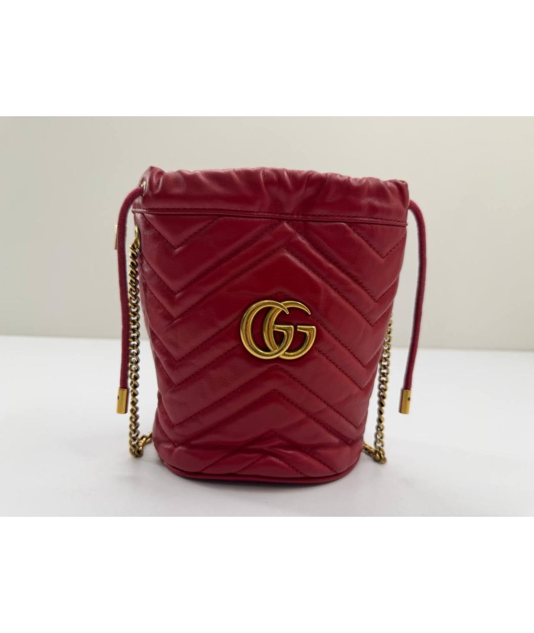 GUCCI Красная кожаная сумка через плечо, фото 2