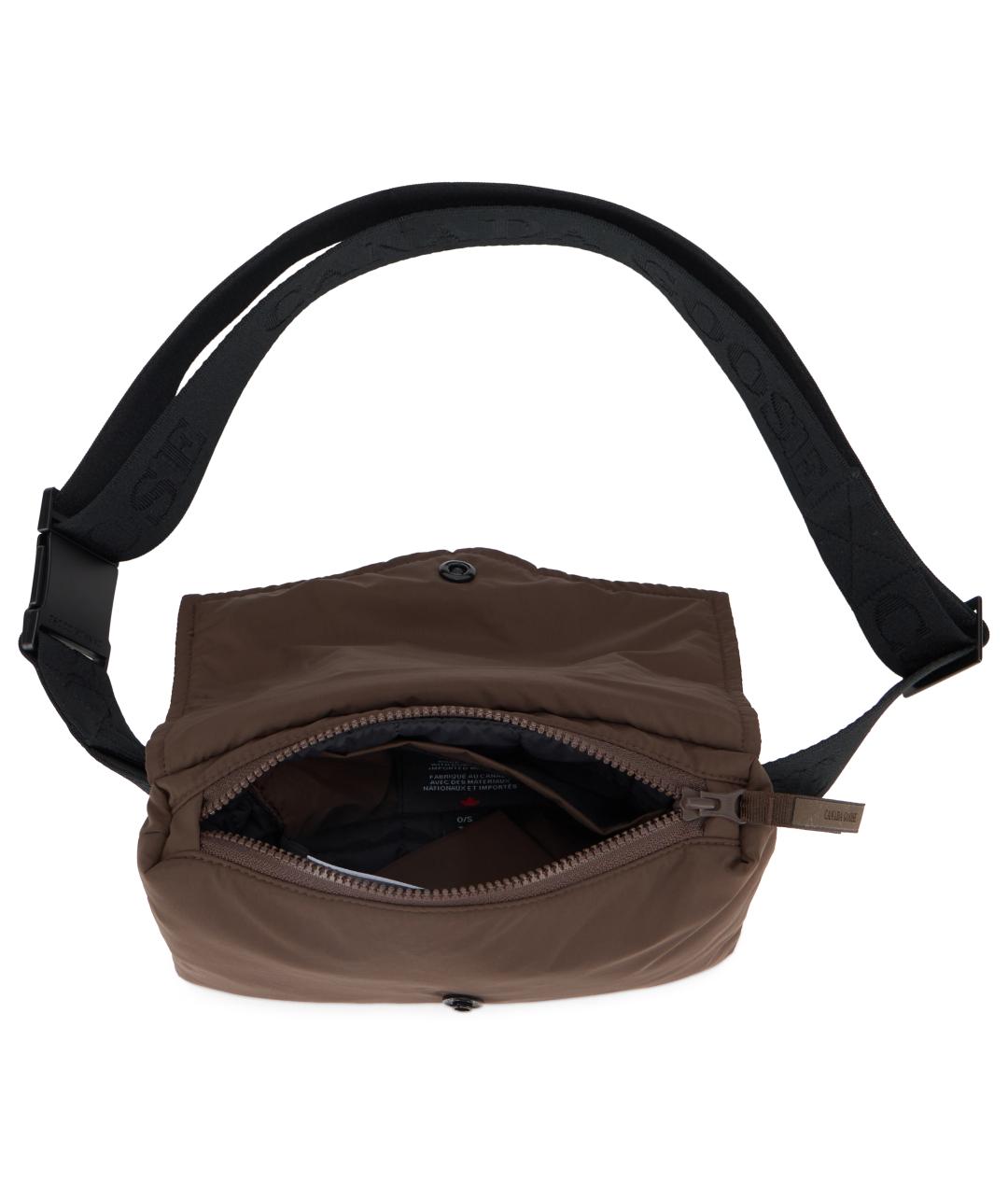 CANADA GOOSE Коричневая синтетическая сумка на плечо, фото 5