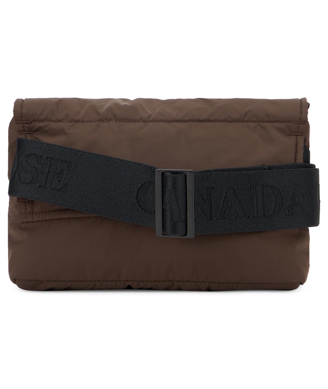 CANADA GOOSE Коричневая синтетическая сумка на плечо, фото 4