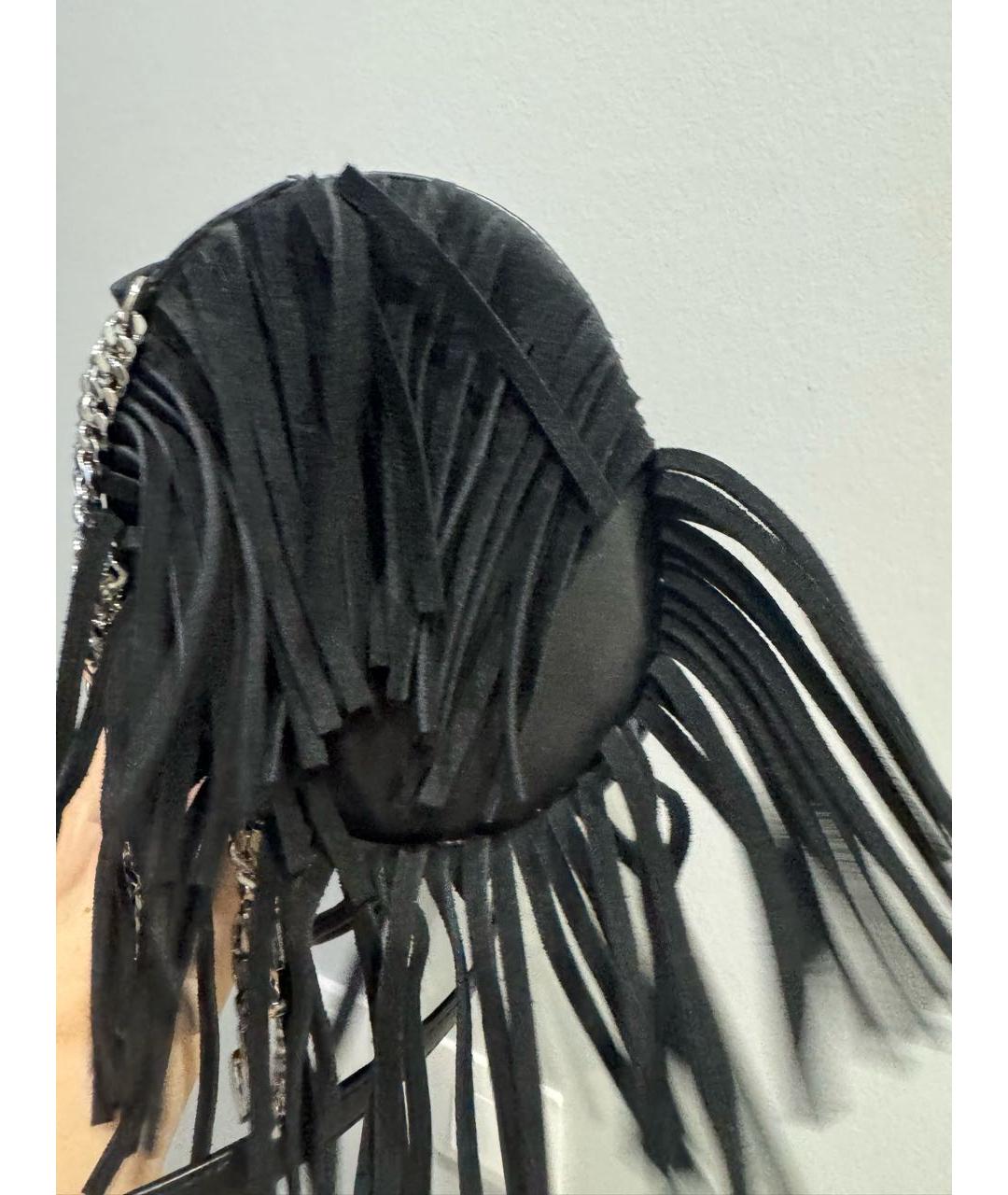 KARL LAGERFELD Черная кожаная сумка через плечо, фото 3