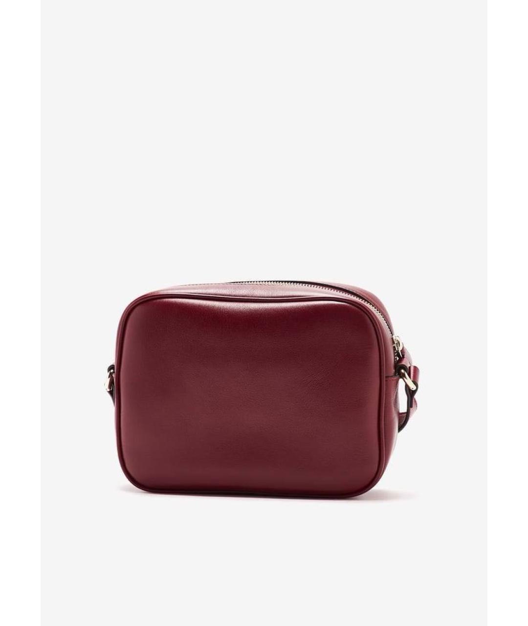 GUCCI Бордовая кожаная сумка через плечо, фото 2