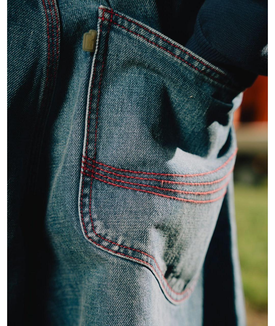 ERL Синие деним шорты, фото 7