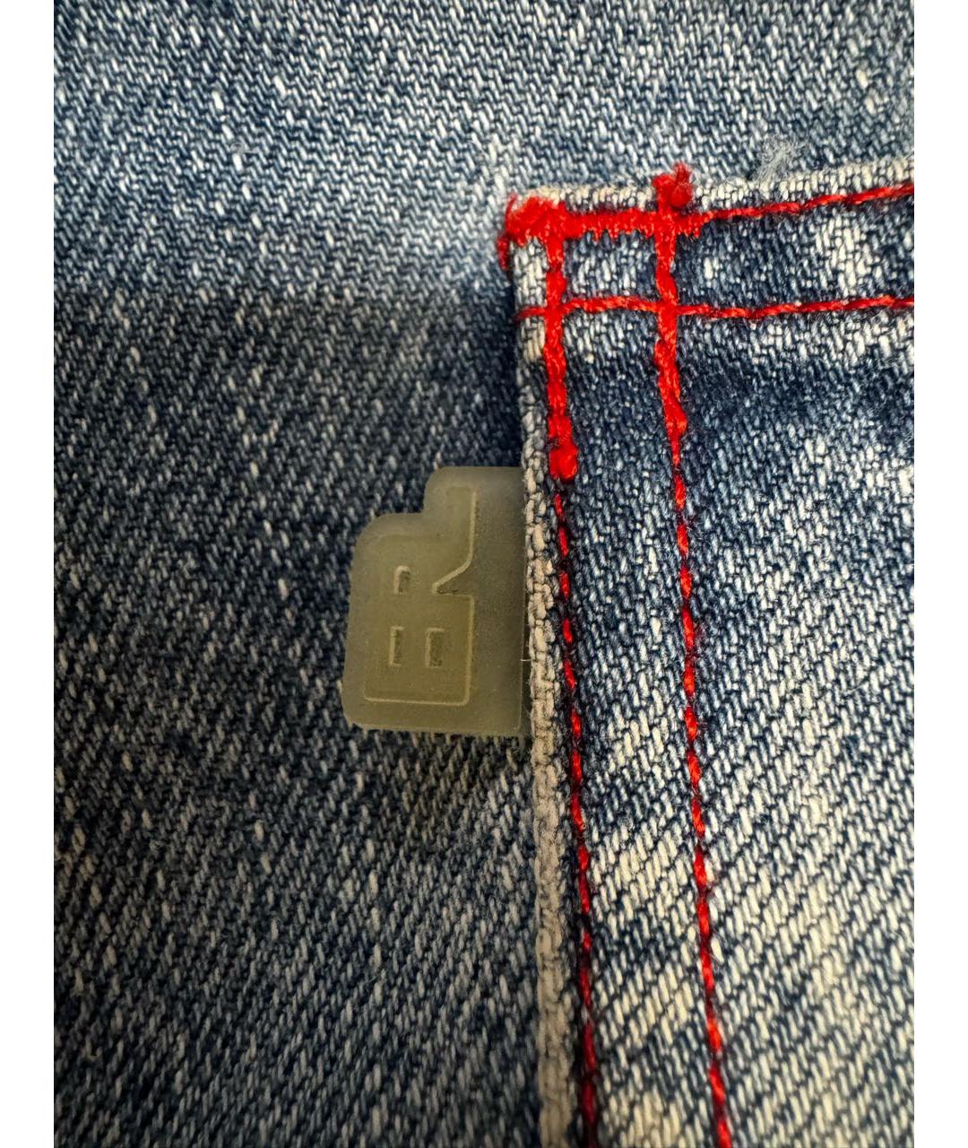 ERL Синие деним шорты, фото 4