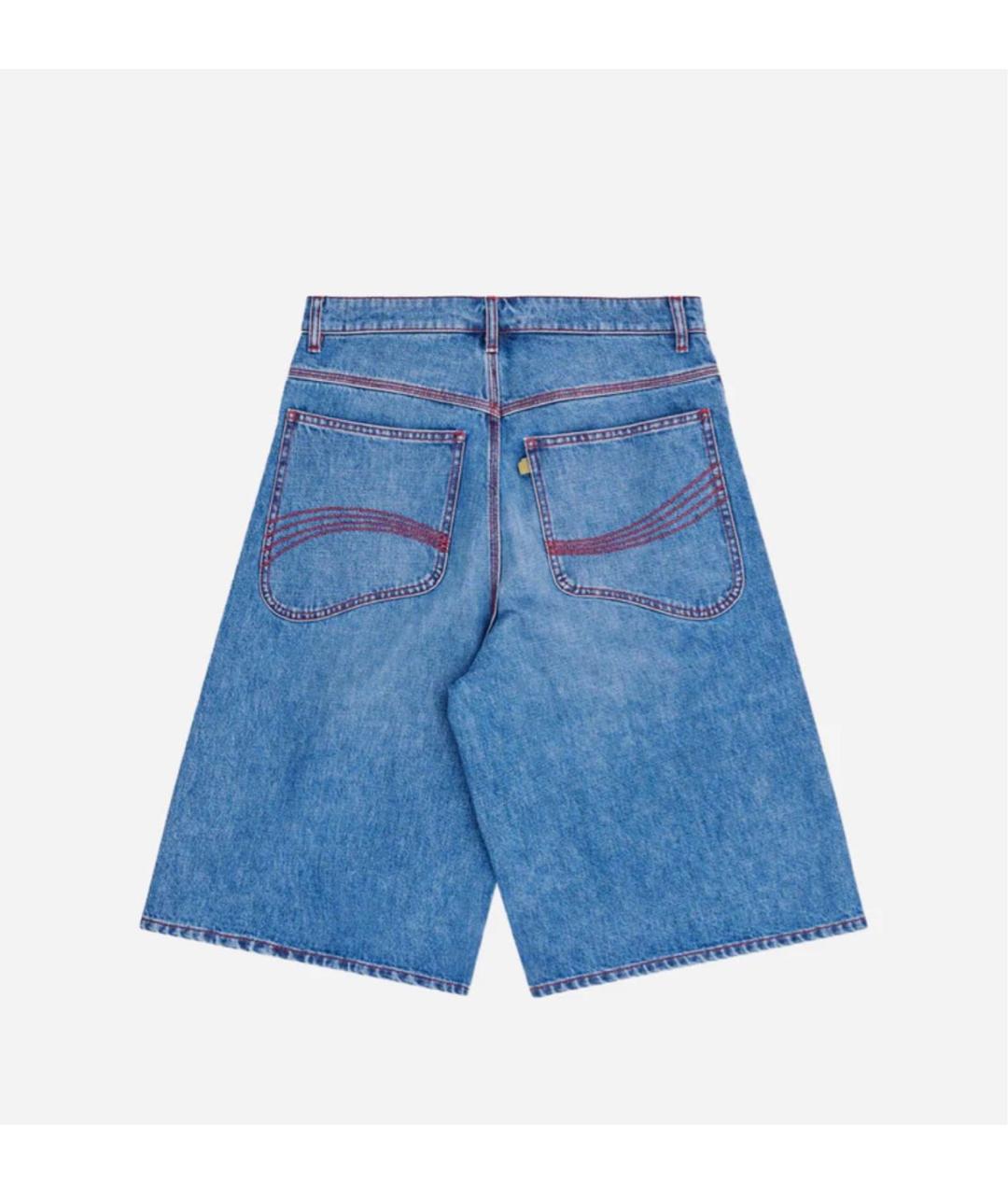 ERL Синие деним шорты, фото 2