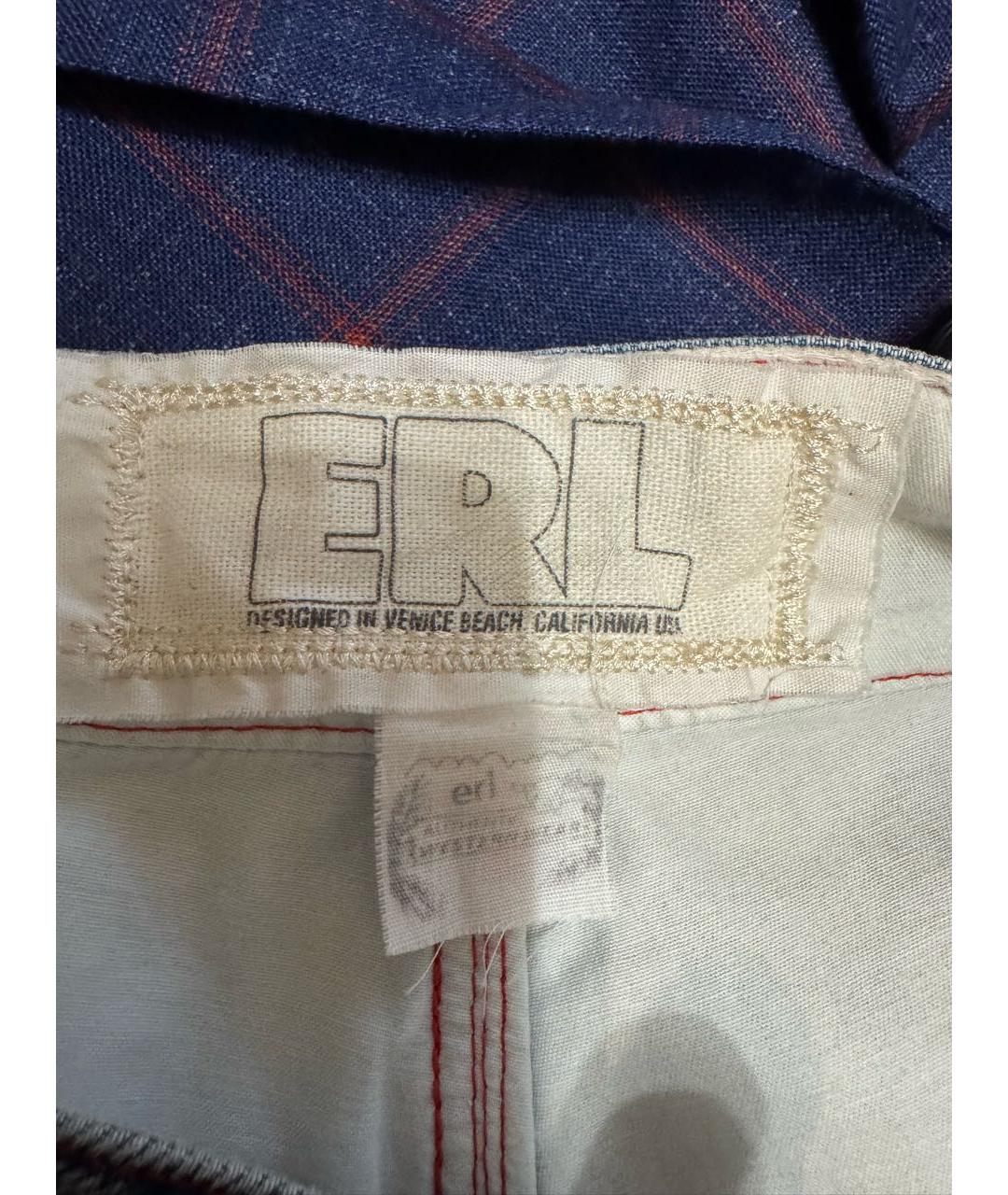 ERL Синие деним шорты, фото 3