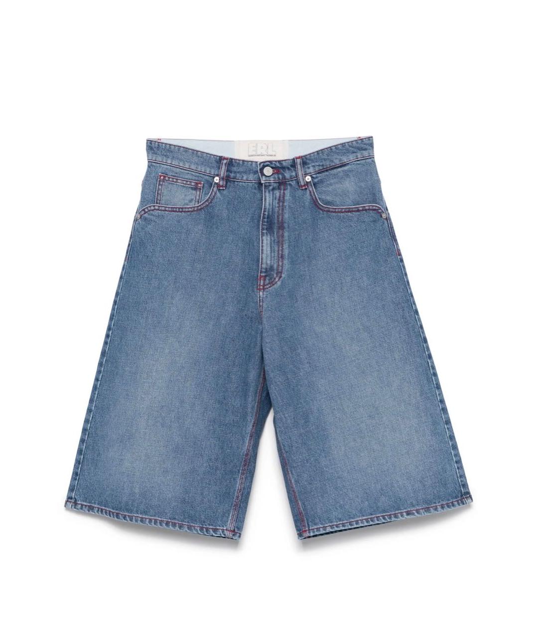 ERL Синие деним шорты, фото 8