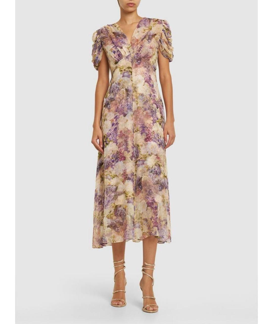 ZIMMERMANN Фиолетовое шелковое коктейльное платье, фото 2