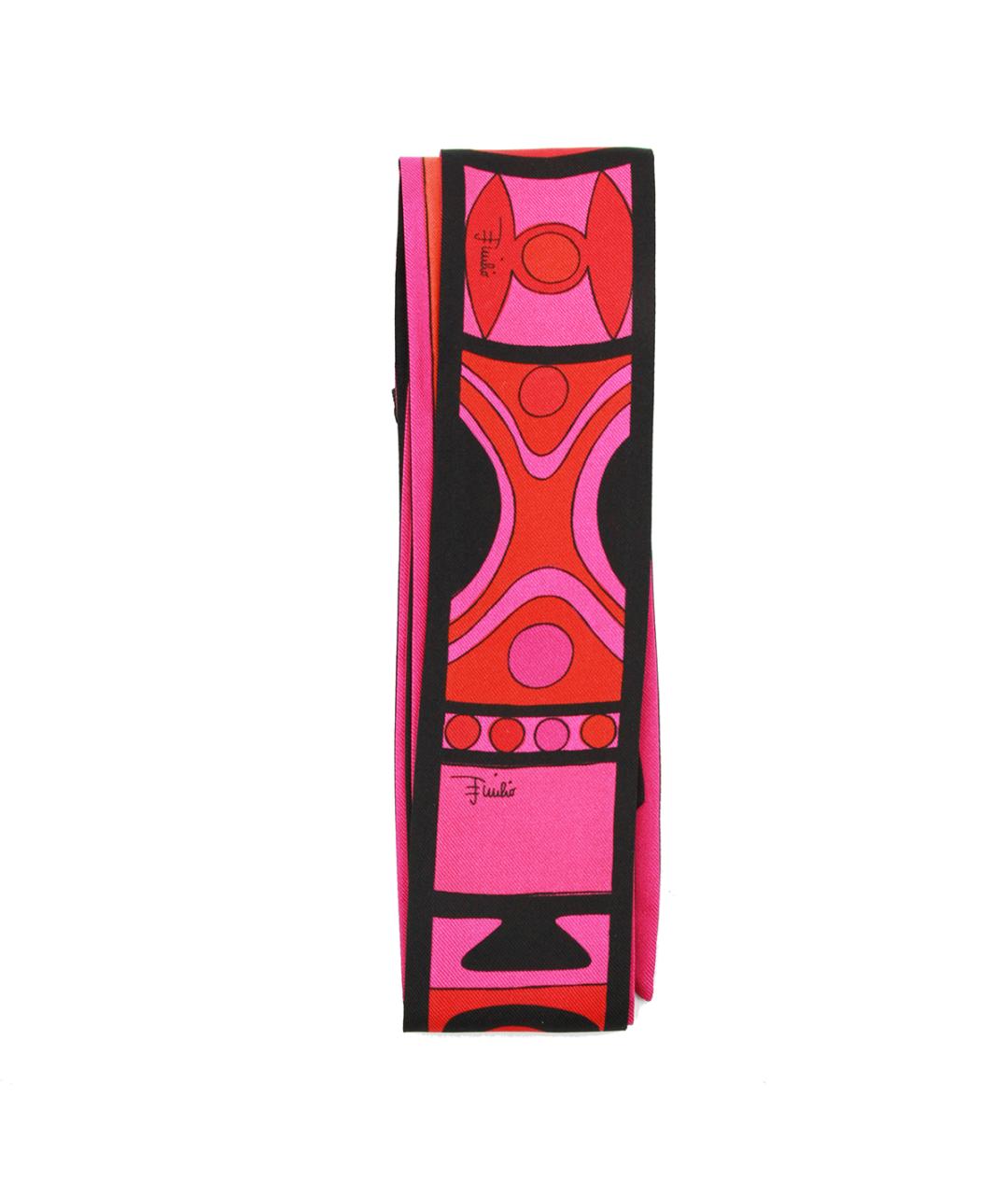 EMILIO PUCCI Фуксия шелковый шарф, фото 2