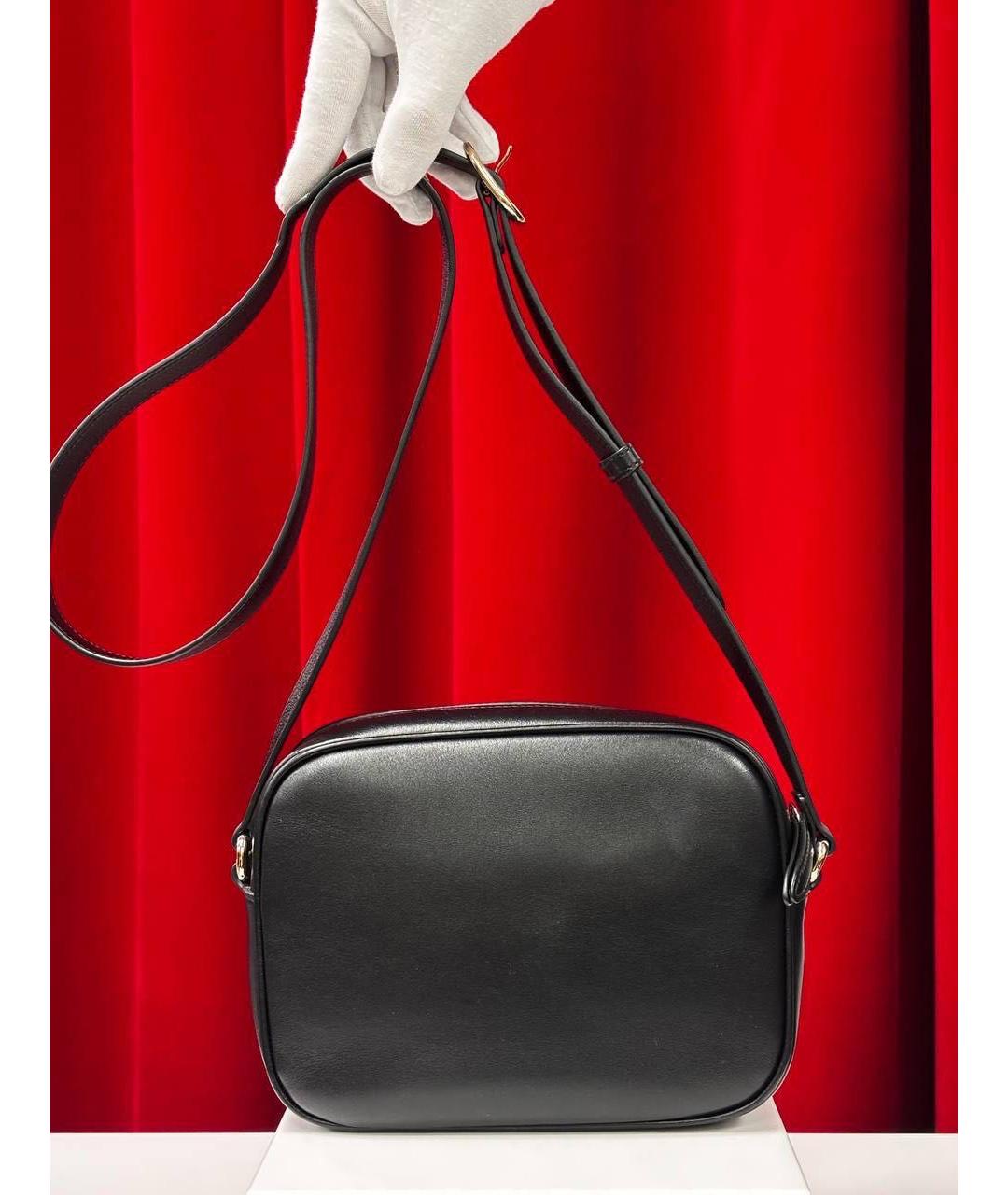 GUCCI Черная кожаная сумка через плечо, фото 5