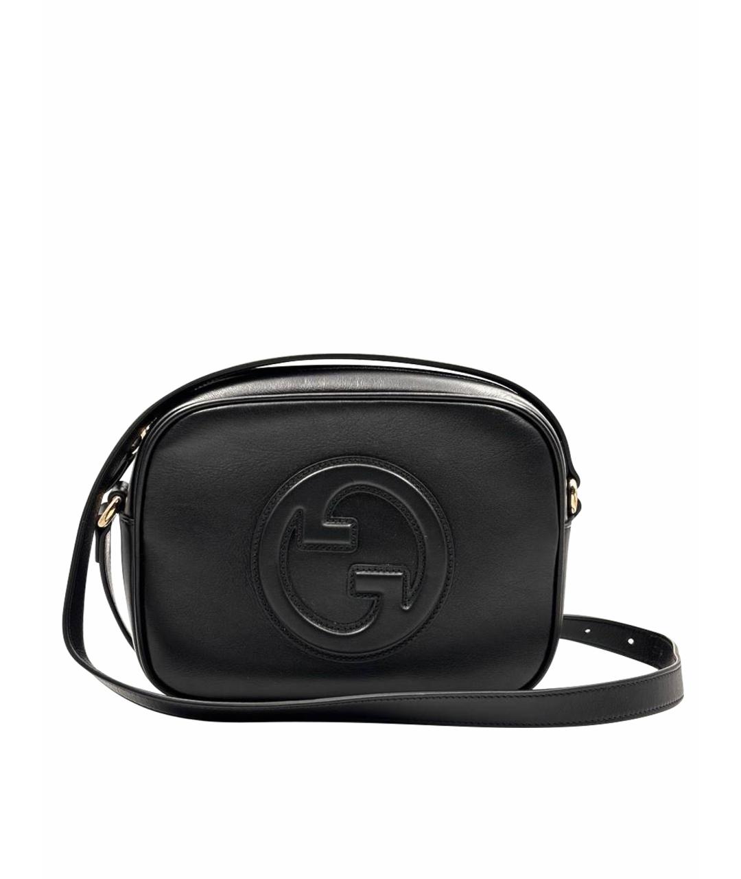 GUCCI Черная кожаная сумка через плечо, фото 1