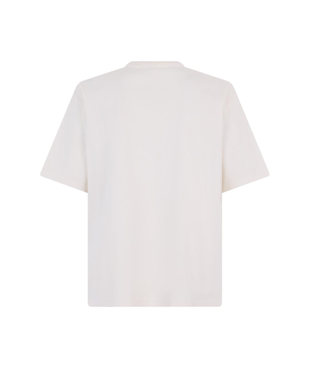 STONE ISLAND Бежевая хлопковая футболка, фото 2