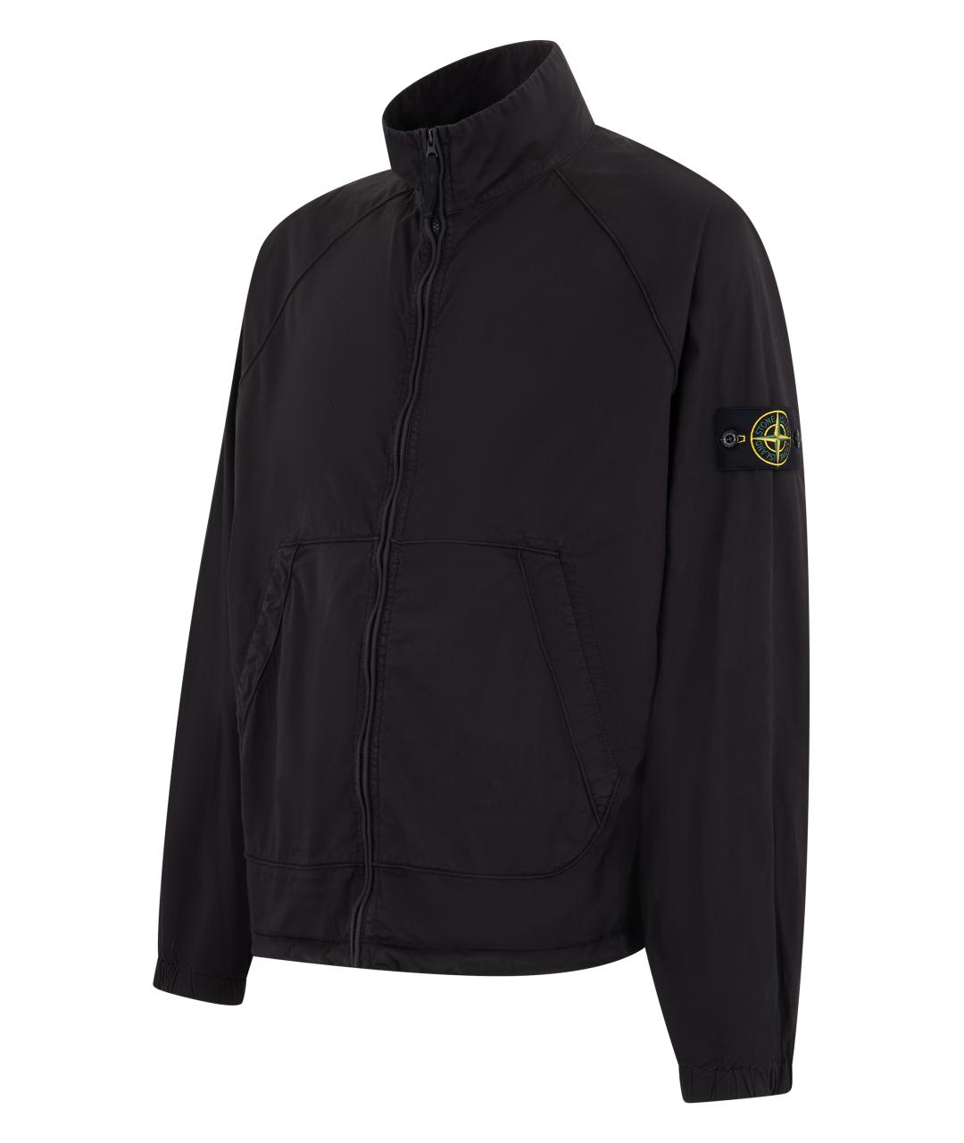 STONE ISLAND Черная хлопковая куртка, фото 3