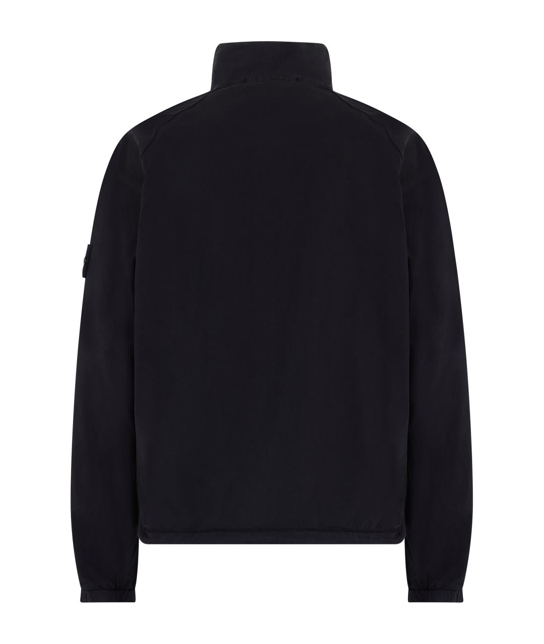 STONE ISLAND Черная хлопковая куртка, фото 2