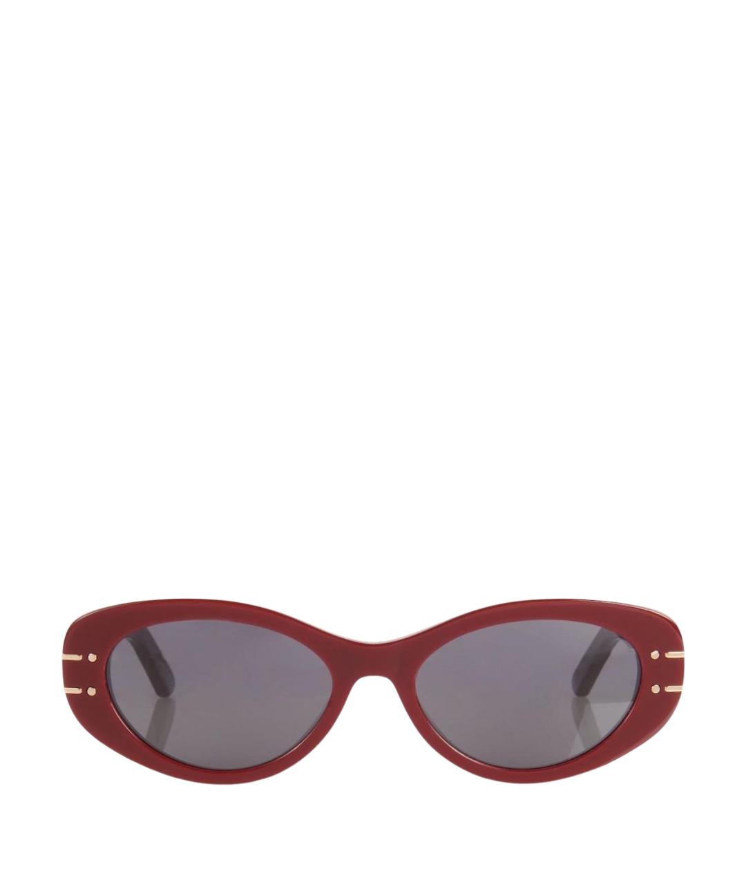 CHRISTIAN DIOR Бордовые пластиковые солнцезащитные очки, фото 1