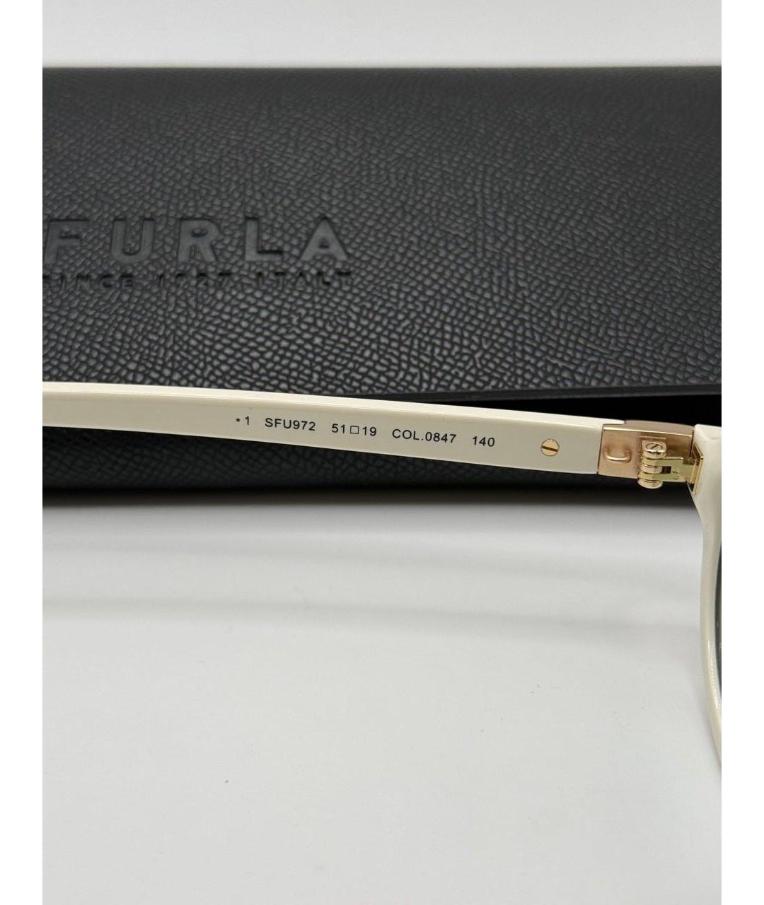 FURLA Белые пластиковые солнцезащитные очки, фото 5