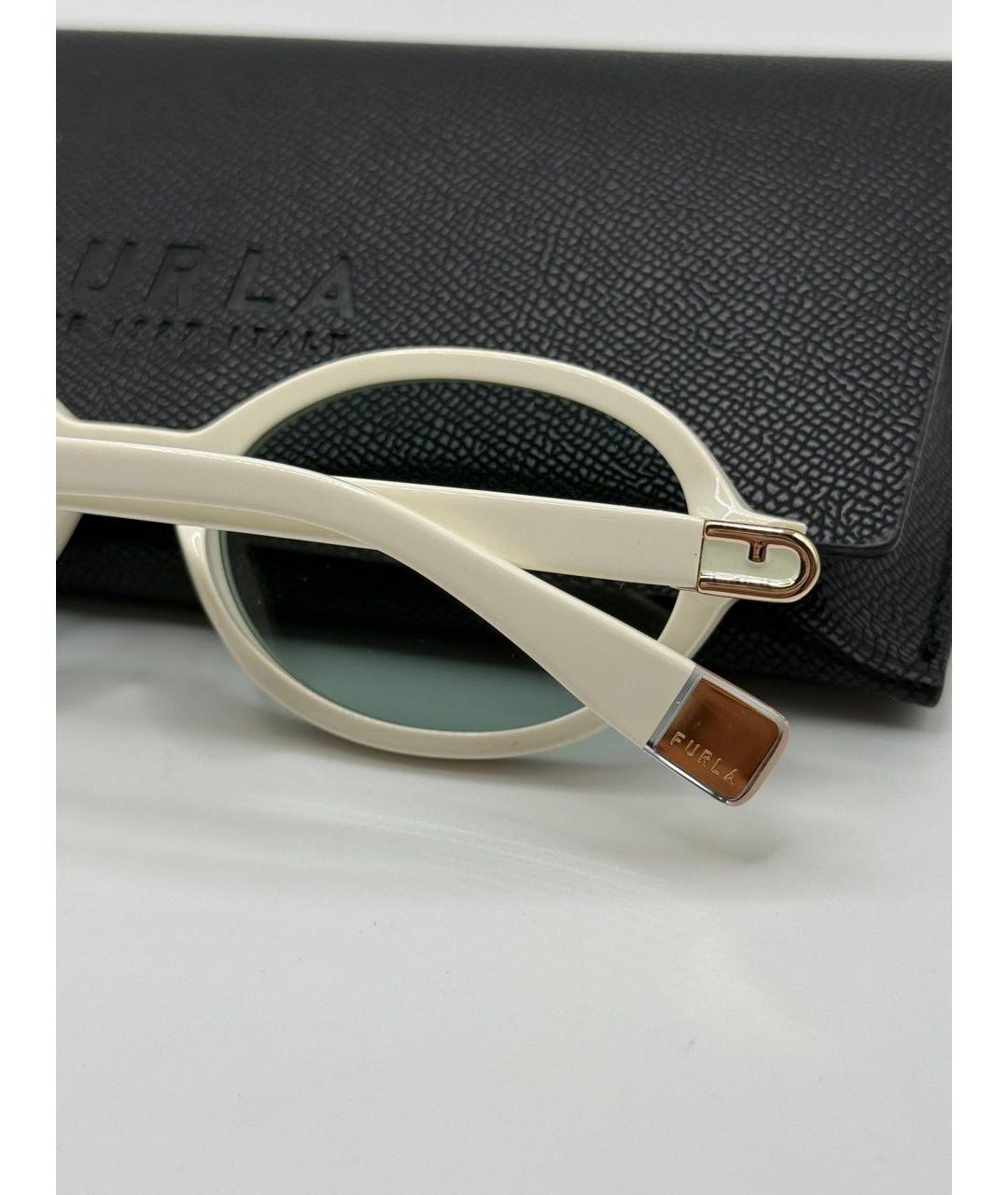 FURLA Белые пластиковые солнцезащитные очки, фото 2