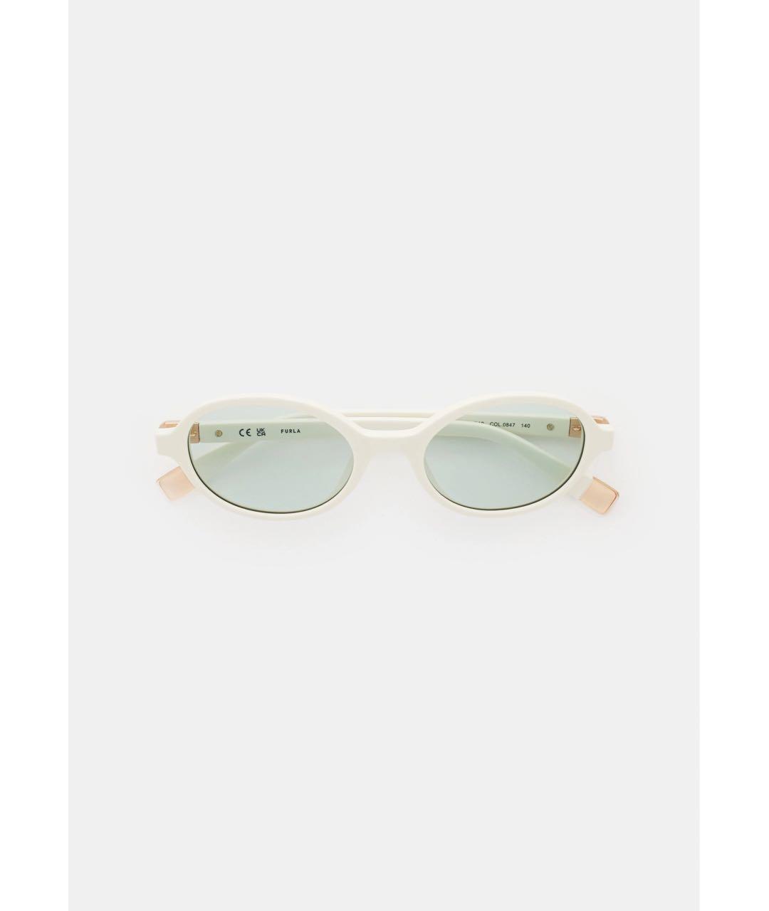 FURLA Белые пластиковые солнцезащитные очки, фото 6