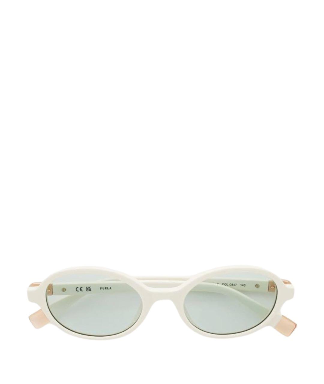 FURLA Белые пластиковые солнцезащитные очки, фото 1