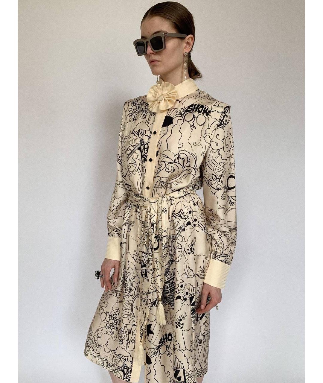 ZIMMERMANN Бежевое шелковое коктейльное платье, фото 2