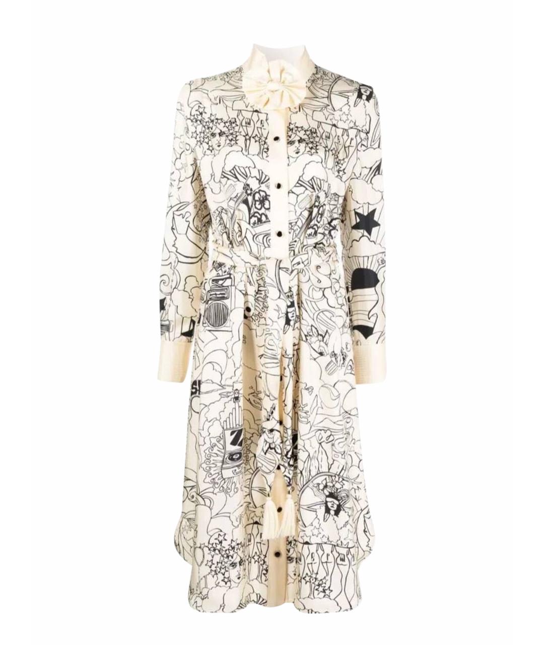 ZIMMERMANN Бежевое шелковое коктейльное платье, фото 1