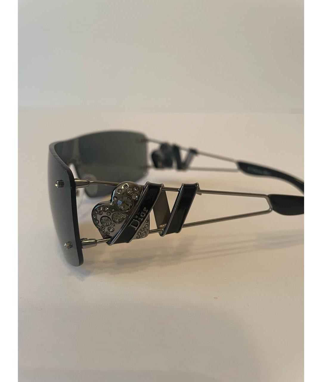 CHRISTIAN DIOR Антрацитовые металлические солнцезащитные очки, фото 5