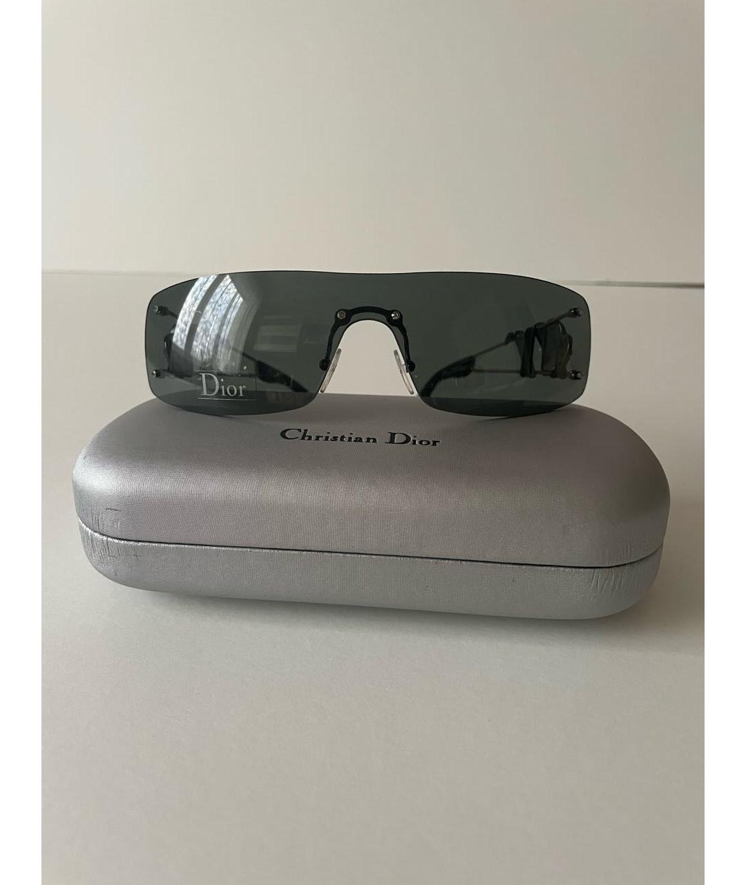 CHRISTIAN DIOR Антрацитовые металлические солнцезащитные очки, фото 9
