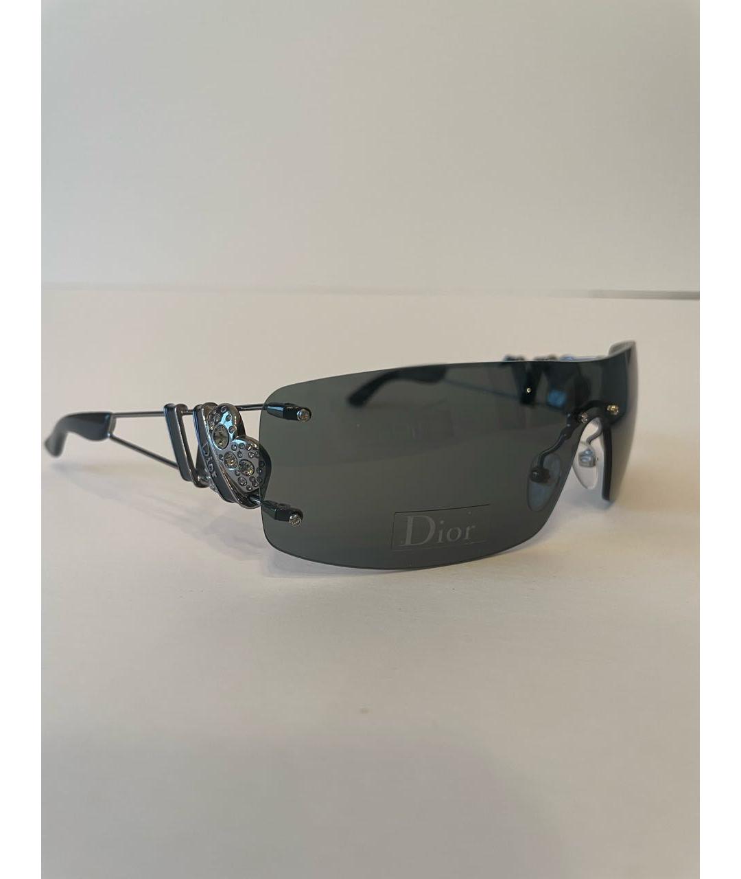 CHRISTIAN DIOR Антрацитовые металлические солнцезащитные очки, фото 3