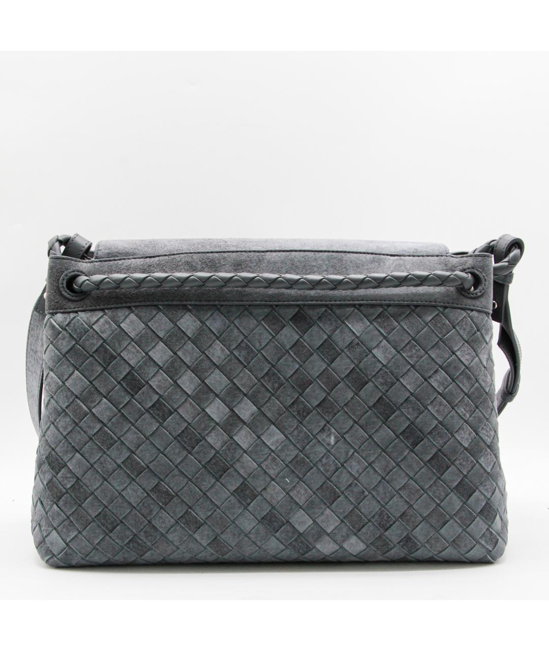 BOTTEGA VENETA Голубая замшевая сумка на плечо, фото 5