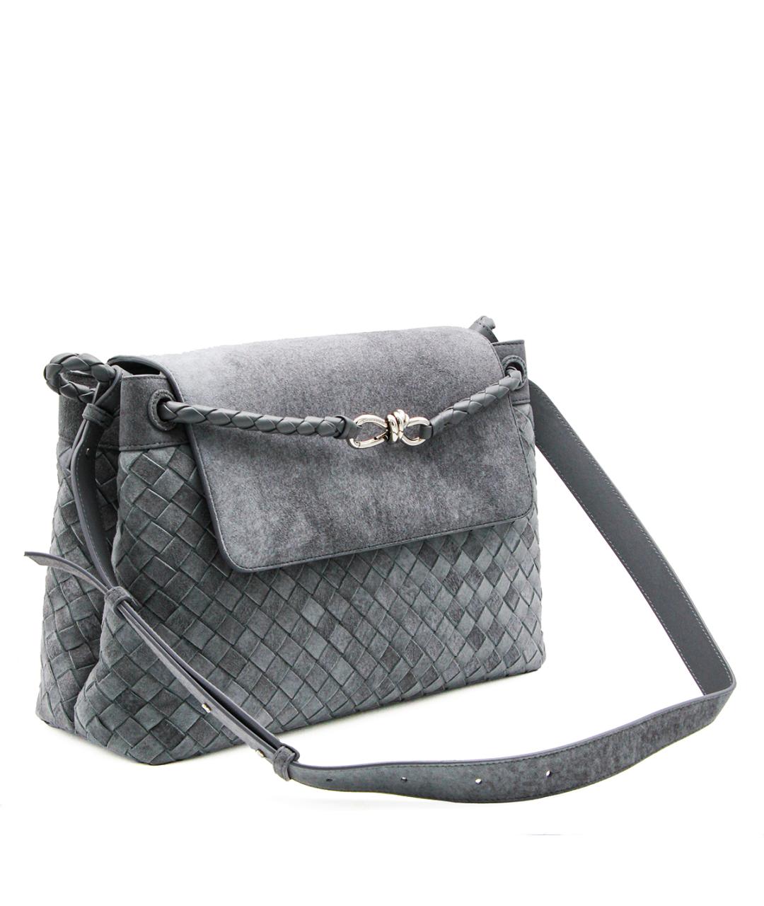 BOTTEGA VENETA Голубая замшевая сумка на плечо, фото 2