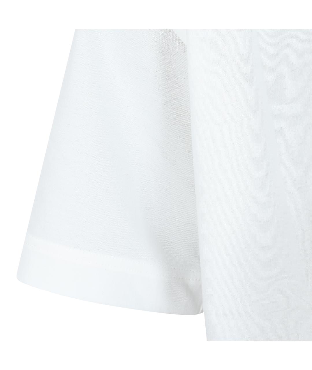 BOTTEGA VENETA Белая хлопковая футболка, фото 4