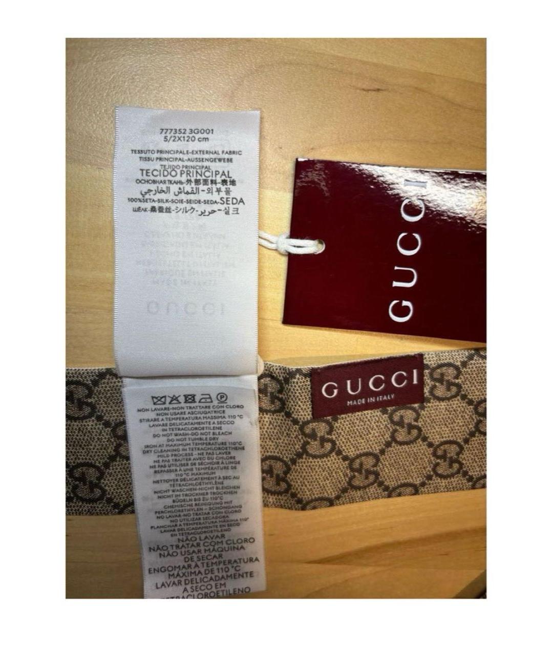 GUCCI Мульти шелковый шарф, фото 6