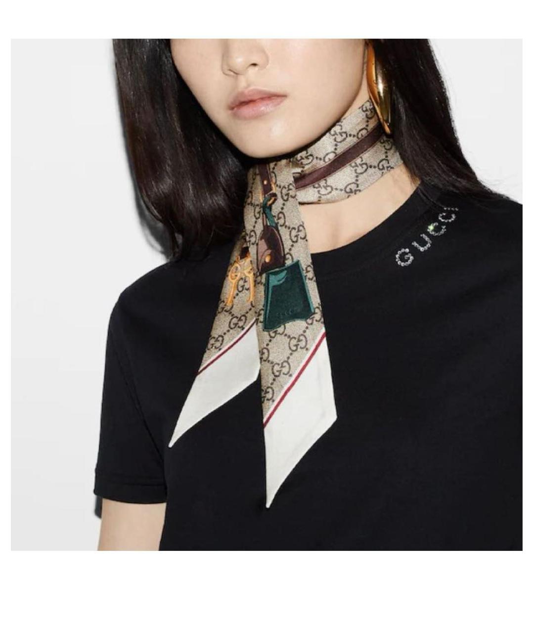 GUCCI Мульти шелковый шарф, фото 8