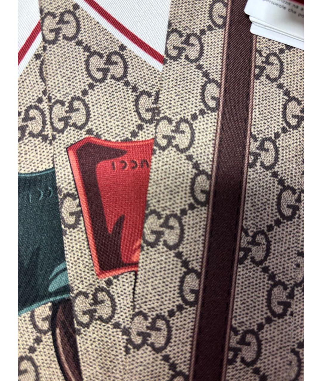 GUCCI Мульти шелковый шарф, фото 3