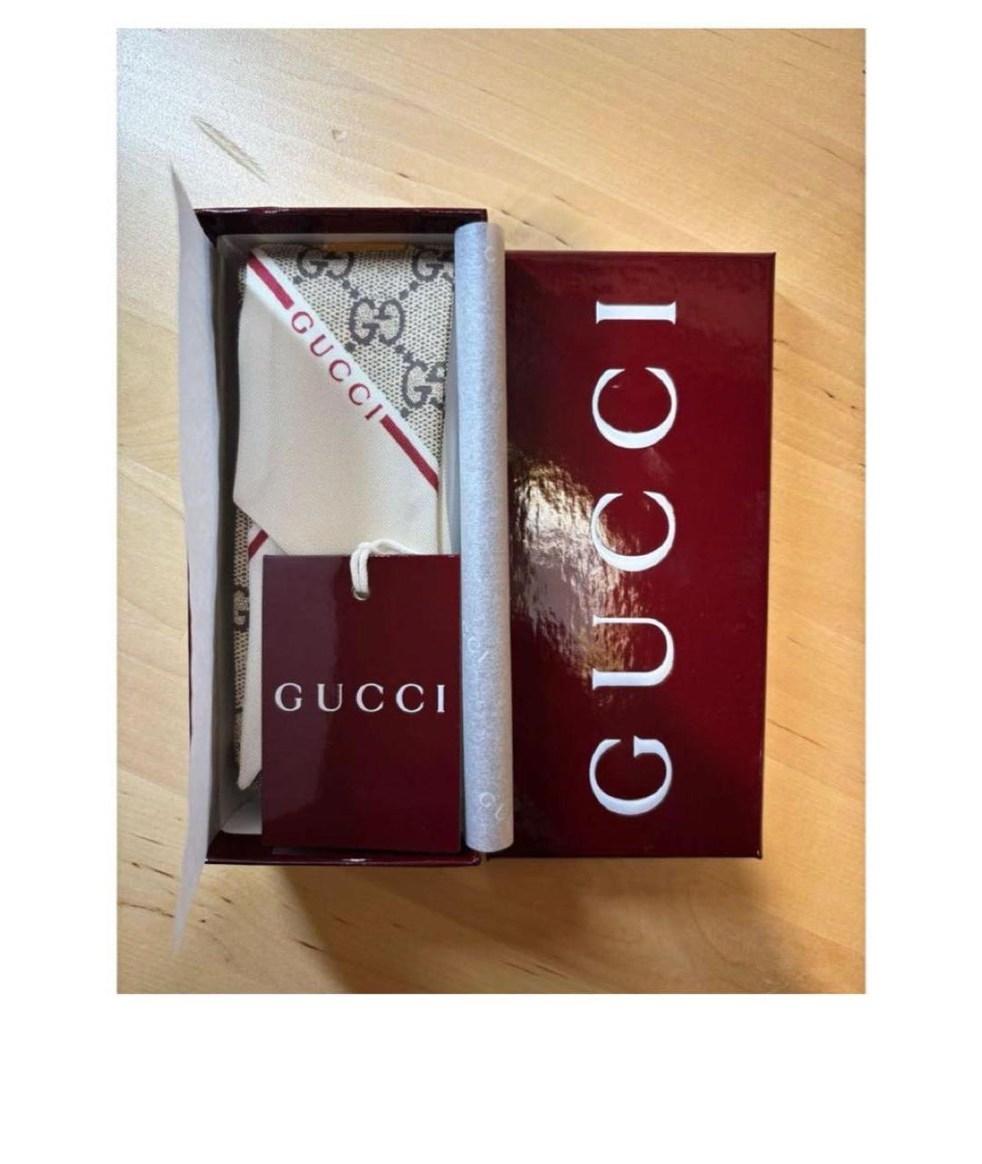 GUCCI Мульти шелковый шарф, фото 7