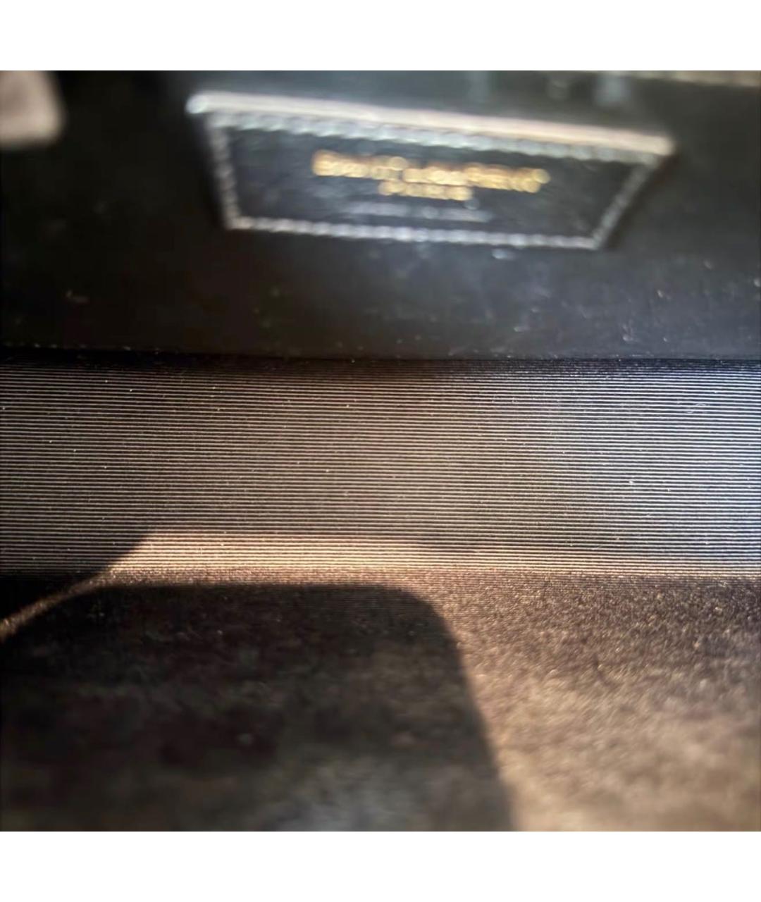 SAINT LAURENT Черная кожаная сумка через плечо, фото 6