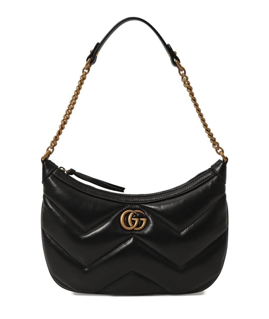 GUCCI Черная кожаная сумка с короткими ручками, фото 7