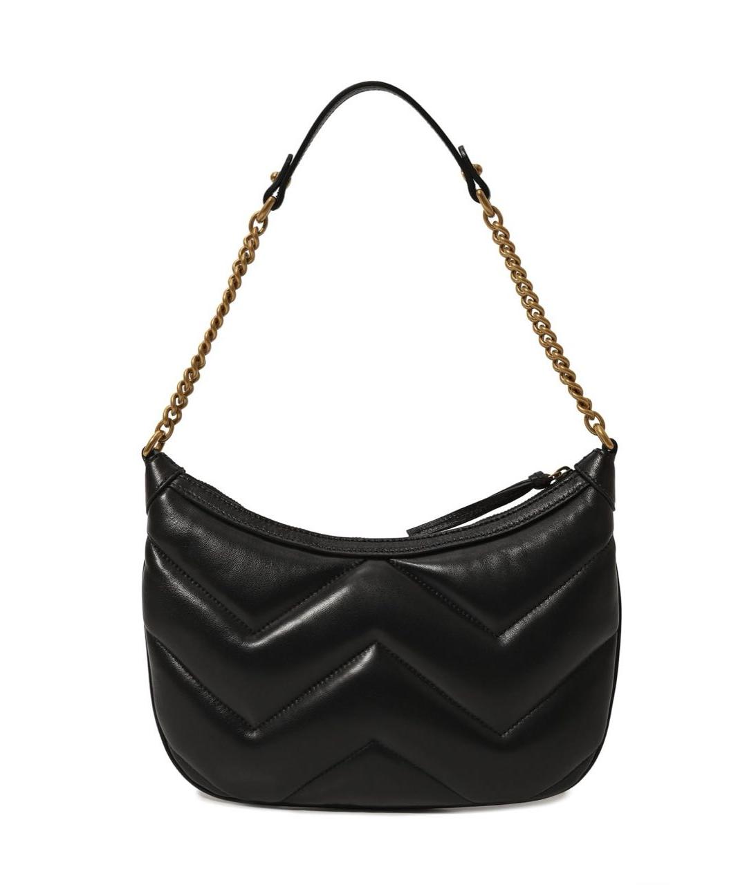 GUCCI Черная кожаная сумка с короткими ручками, фото 3