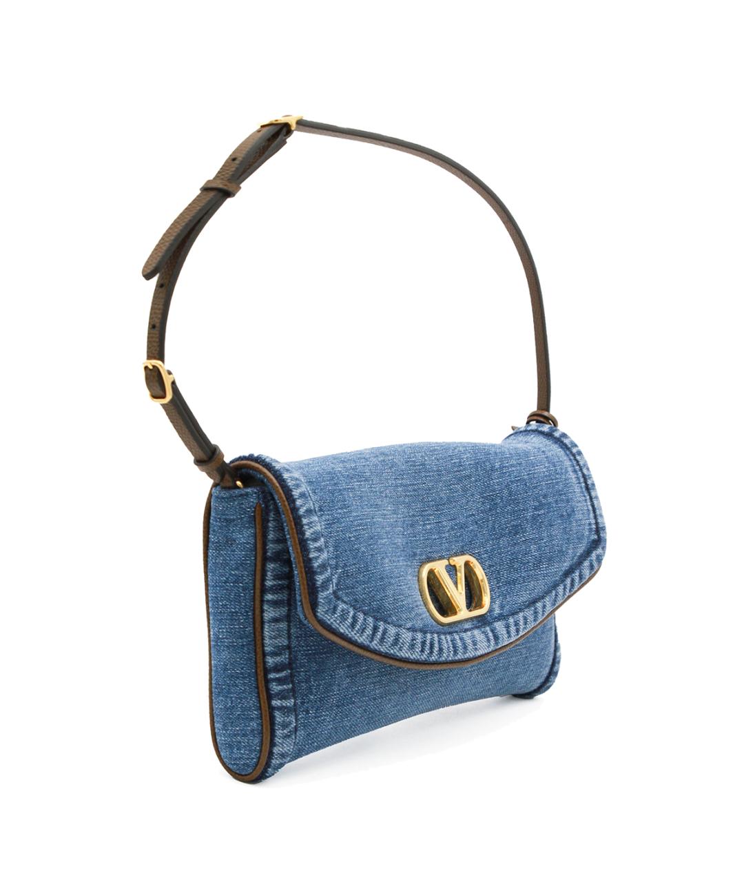 VALENTINO Синяя тканевая сумка через плечо, фото 2