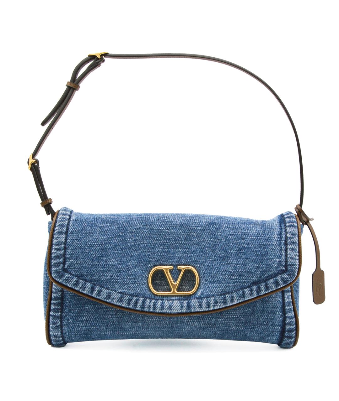VALENTINO Синяя тканевая сумка через плечо, фото 1