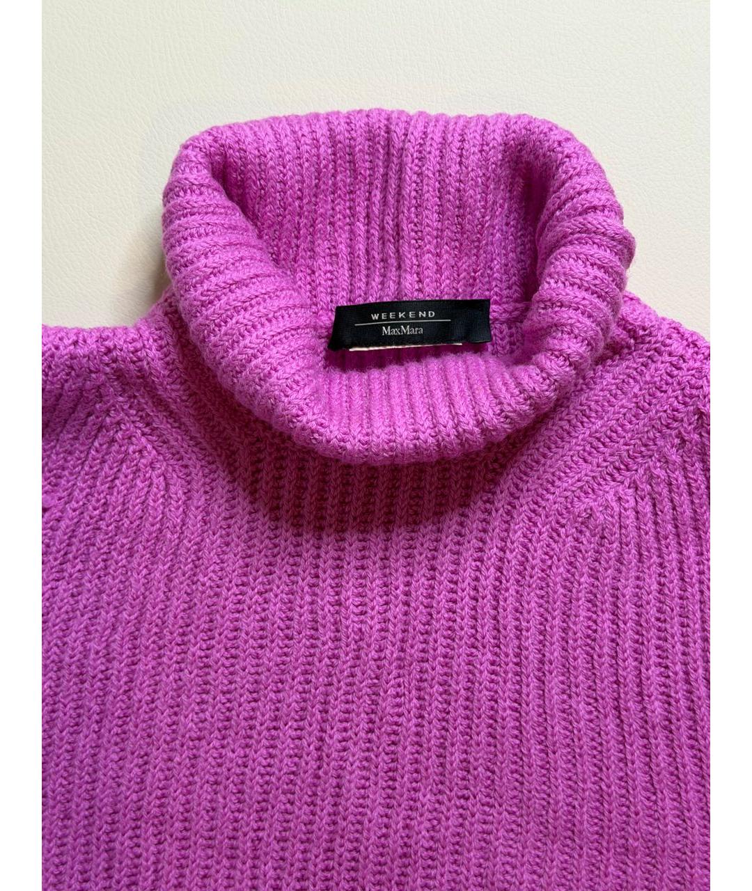 WEEKEND MAX MARA Фуксия шерстяная водолазка, фото 3