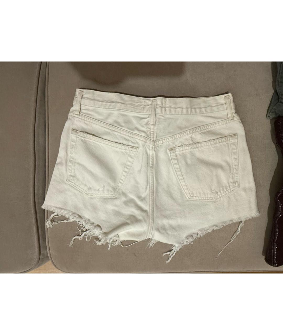 AGOLDE Белые деним шорты, фото 2