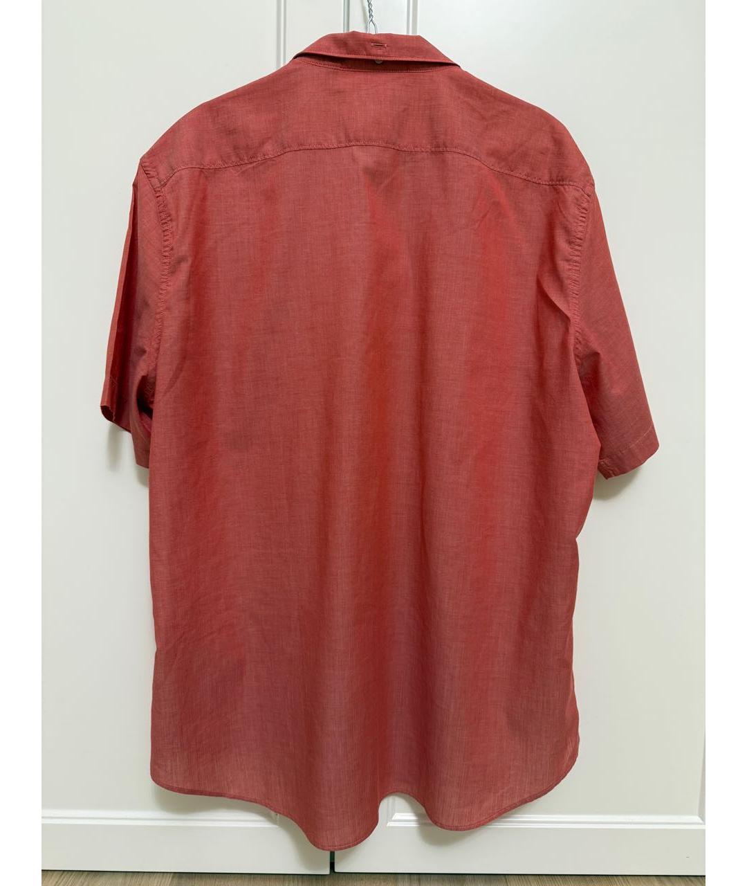 BURBERRY Коралловая хлопковая кэжуал рубашка, фото 2