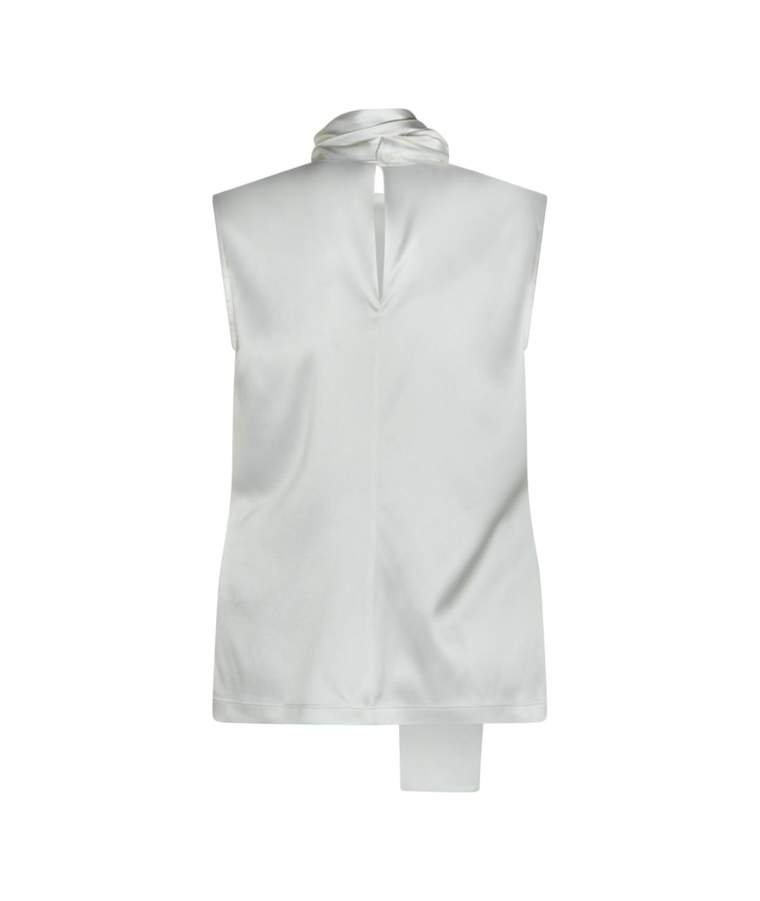 BOTTEGA VENETA Белая шелковая блузы, фото 2
